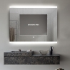 Badezimmerspiegel 130x80cm rechteckig LED-hinterleuchtet Krona XL Rabatte