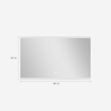 Badezimmerspiegel 130x80cm rechteckig LED-hinterleuchtet Krona XL Lagerbestand