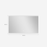 Badezimmerspiegel 130x80cm rechteckig LED-hinterleuchtet Krona XL Lagerbestand
