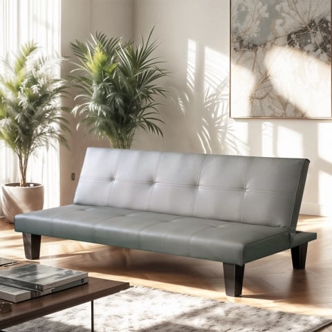 2-Sitzer Schlafsofa ausklappbar click clac modernes Design Kunstleder Neluba Lux Aktion