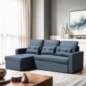 3-Sitzer-Eckschlafsofa für Wohnzimmer und Lounges Smeraldo 