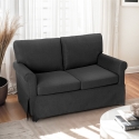 Epoque Modernes 2-Sitzer-Sofa im klassischen Design für Wohnzimmer aus Stoff 