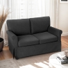 Epoque Modernes 2-Sitzer-Sofa im klassischen Design für Wohnzimmer aus Stoff 