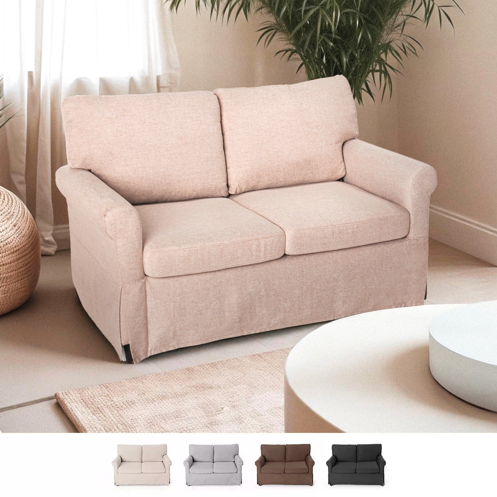 Epoque Modernes 2-Sitzer-Sofa im klassischen Design für Wohnzimmer aus Stoff