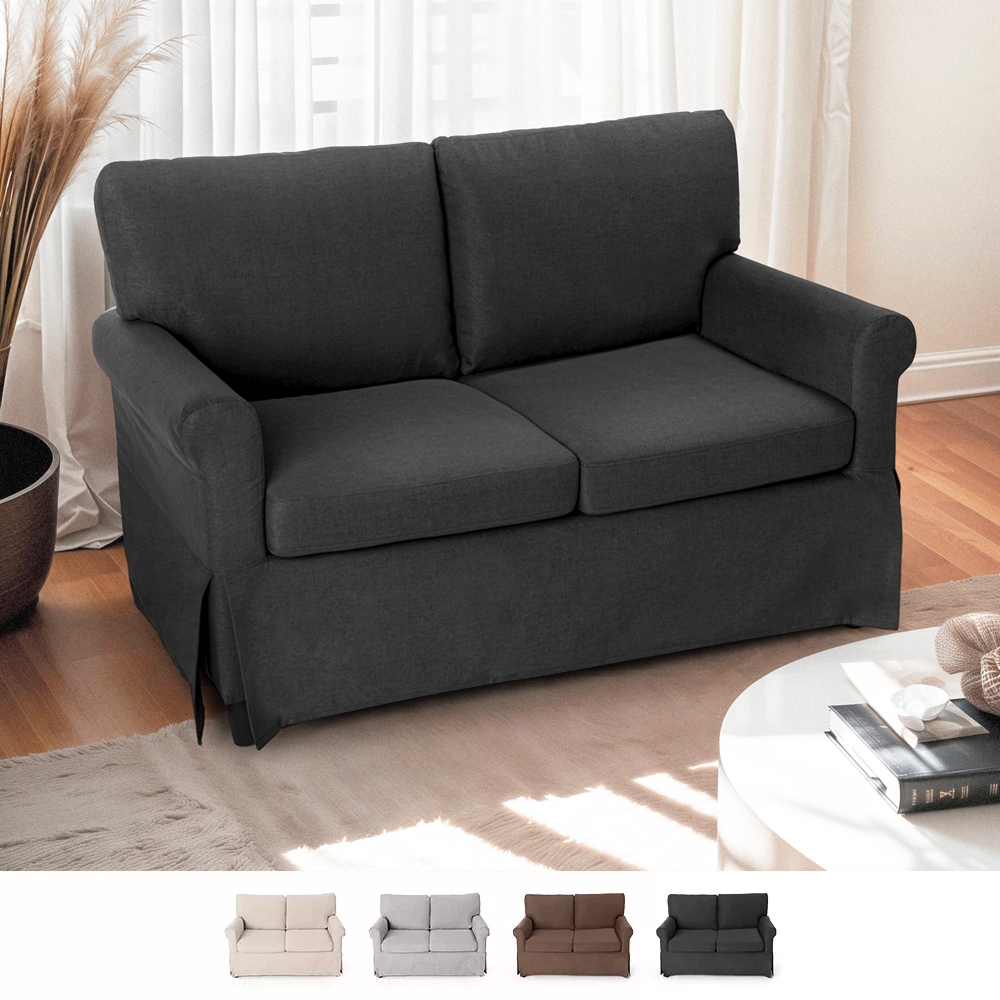 Epoque Modernes 2-Sitzer-Sofa im klassischen Design für Wohnzimmer aus Stoff 