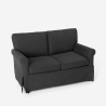 Epoque Modernes 2-Sitzer-Sofa im klassischen Design für Wohnzimmer aus Stoff 