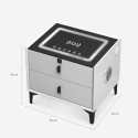 Nachttisch mit kabellosem USB-Ladegerät 2 Schubladen Bluetooth Luk Katalog
