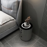 Moderner runder Nachttisch mit kabelloser LED-Lampe und 2 Schubladen Moho Rabatte