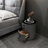 Moderner runder Nachttisch mit kabelloser LED-Lampe und 2 Schubladen Moho Katalog