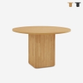 Esstisch 120 cm schwarz, rund aus Holz für Küche und Wohnzimmer Tiwit Aktion
