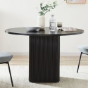Esstisch 120 cm schwarz, rund aus Holz für Küche und Wohnzimmer Tiwit Sales