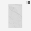 Rechteckige Duschwanne 120x90cm bündig mit dem Fußboden Marmor-Effekt Stone MM Aktion
