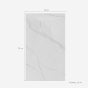 Rechteckige Duschwanne 120x90cm bündig mit dem Fußboden Marmor-Effekt Stone MM Katalog