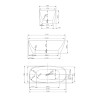 Moderne freistehende Badewanne 170x78cm oval matt grau Idra Moon Rabatte
