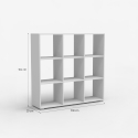 Bücherregal für Wohnzimmer Büro modern weiß aus Holz  Wari Angebot