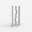 Büro-Wohnzimmer-Bücherregal aus Holz modern weiß Kajes Sales