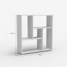 Niedriges Bücherregal für Büro Arbeitszimmer Wohnzimmer weiß modernes Design Zilly Angebot