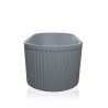 Badewanne freistehend oval 170x80cm gerillt grau Kimolos Moon Angebot