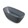 Moderne freistehende Badewanne 170x78cm oval matt grau Idra Moon Verkauf