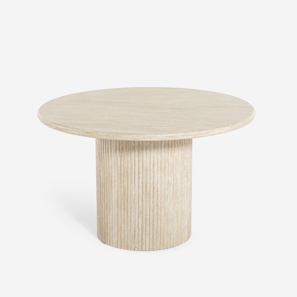 Esstisch 120 cm modern rund aus Holz in Steinoptik Kara