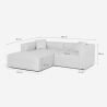 Sofa 3-Sitzer modular Halbinsel Ecke aus Stoff Lorys 