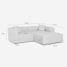 Modulares 3-Sitzer-Halbinsel-Ecksofa aus Stoff Rylos 
