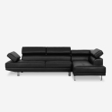 Kunstleder-Halbinsel-Ecksofa mit verstellbaren Kopfstützen Legatus 