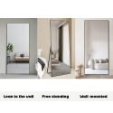 Wandspiegel 180x80cm groß aufrecht schwarz modern Hamstur-B Sales