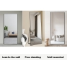 Wandspiegel 180x80cm groß aufrecht schwarz modern Hamstur-B Sales