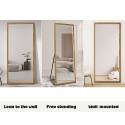 Standspiegel 180x80cm goldfarben mit Standfuß Rektor Rabatte