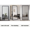 Wandspiegel in modernem Design 180x80cm grau Heima Rabatte