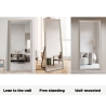 Standspiegel Wand dekorativ 180x80cm mit klassischem Rahmen Vestur-C Rabatte