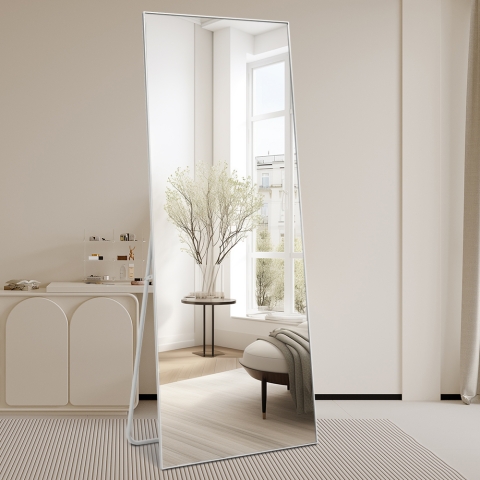 Specchio grande 180x80cm da appoggio a terra parete argento Hamstur-S Aktion