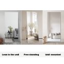 Specchio grande 180x80cm da appoggio a terra parete argento Hamstur-S Rabatte