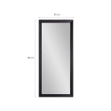 Wandspiegel 180x80cm schwarz gerahmt mit Standfuß Aprikosa Lagerbestand