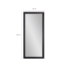 Wandspiegel 180x80cm schwarz gerahmt mit Standfuß Aprikosa Lagerbestand