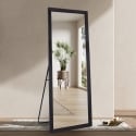 Wandspiegel 180x80cm schwarz gerahmt mit Standfuß Aprikosa Angebot