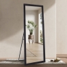 Wandspiegel 180x80cm schwarz gerahmt mit Standfuß Aprikosa Angebot