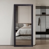 Wandspiegel 180x80cm schwarz gerahmt mit Standfuß Aprikosa Sales
