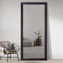 Wandspiegel 180x80cm schwarz gerahmt mit Standfuß Aprikosa Rabatte