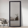 Wandspiegel 180x80cm schwarz gerahmt mit Standfuß Aprikosa Rabatte