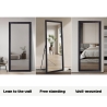 Wandspiegel 180x80cm schwarz gerahmt mit Standfuß Aprikosa Katalog