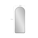 Wandspiegel mit schwarzem Rahmen 170x65cm modernes Design Selur Lagerbestand