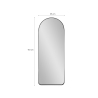 Wandspiegel mit schwarzem Rahmen 170x65cm modernes Design Selur Lagerbestand