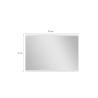 Badezimmerspiegel LED-beleuchtet 90x70cm Anti-Beschlag Krona L Lagerbestand