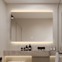 Badezimmerspiegel LED-beleuchtet 90x70cm Anti-Beschlag Krona L Angebot