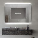 Badezimmerspiegel LED-beleuchtet 90x70cm Anti-Beschlag Krona L Rabatte