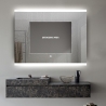 Badezimmerspiegel LED-beleuchtet 90x70cm Anti-Beschlag Krona L Rabatte