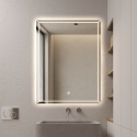 Badezimmerspiegel mit Hintergrundbeleuchtung 60x80cm mit Anti-Beschlag Vindur L Rabatte