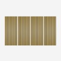 4 x dekorative Wandpaneele aus Holz in goldfarbenem Effekt 120x60cm Tabb-GO Aktion